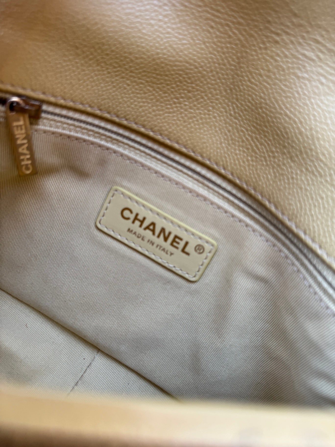 Chanel Designer Bags Pale Yellow Quilted Caviar Chain Melody Flap Handbag