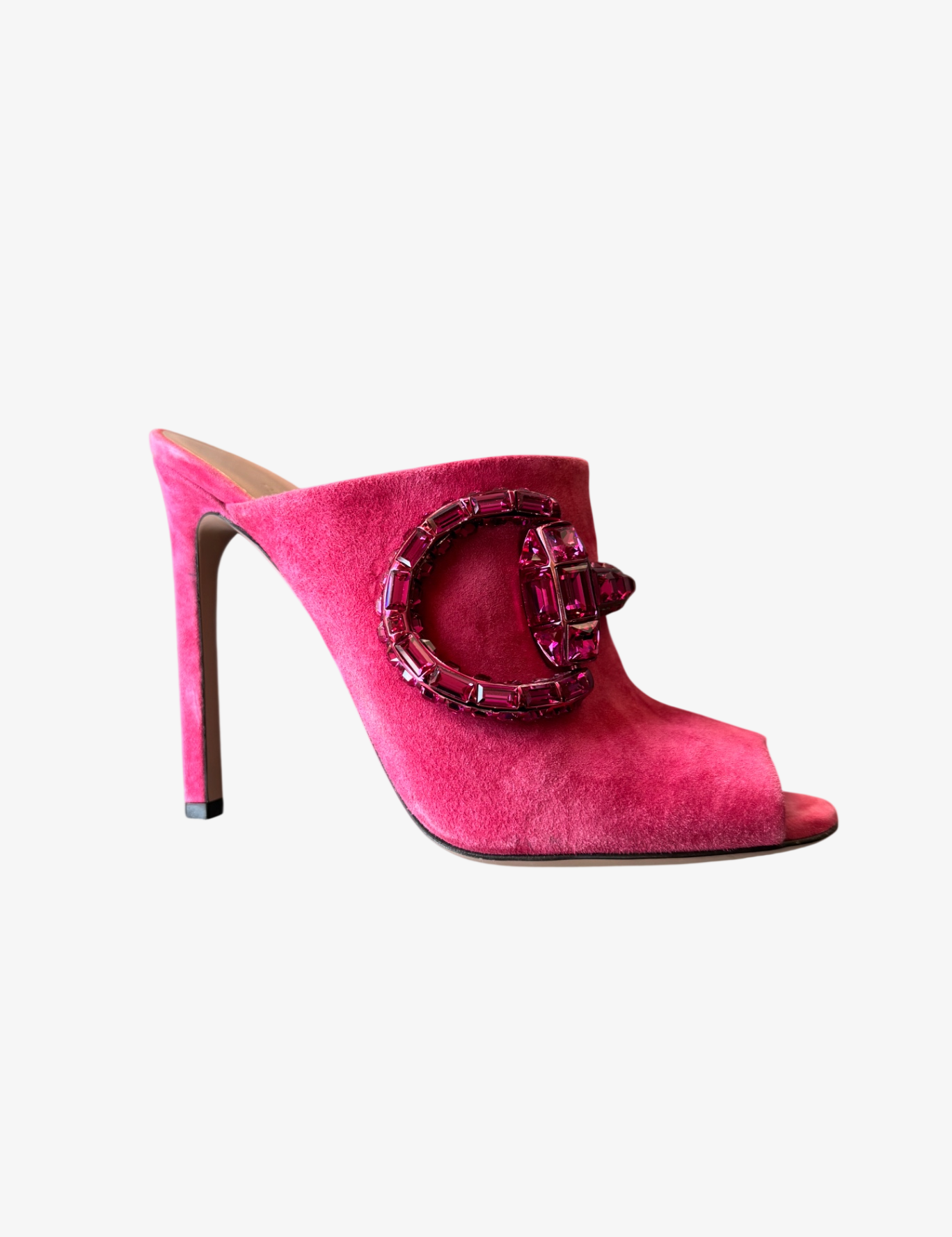 Hot Pink Gucci Embellished Horsebit Mule, 38.5 –