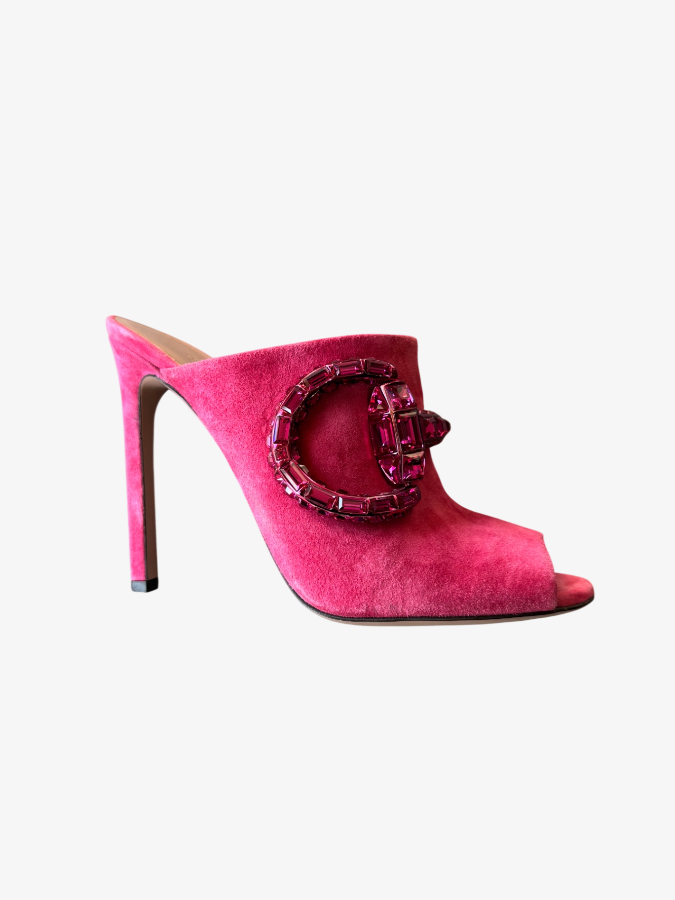 Hot Pink Gucci Embellished Horsebit Mule, 38.5 –