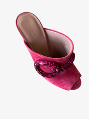 Hot Pink Gucci Embellished Horsebit Mule, 38.5 –