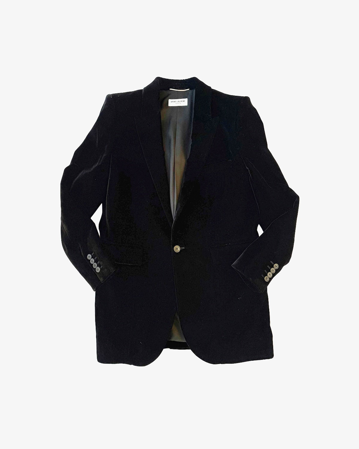Black Saint Laurent Velvet Blazer, 40 –
