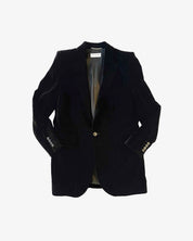 Black Saint Laurent Velvet Blazer, 40 –