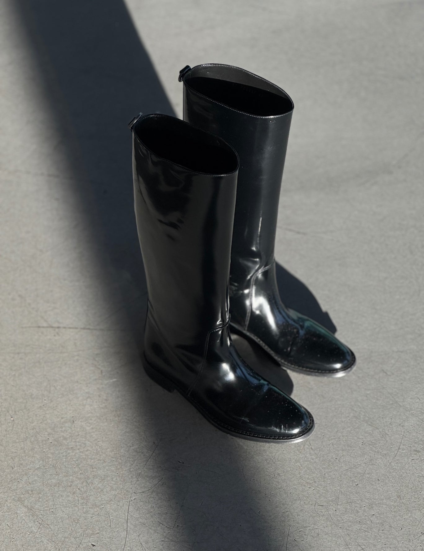 Saint Laurent Shoes 39 Black Patent Leather Riding Boots