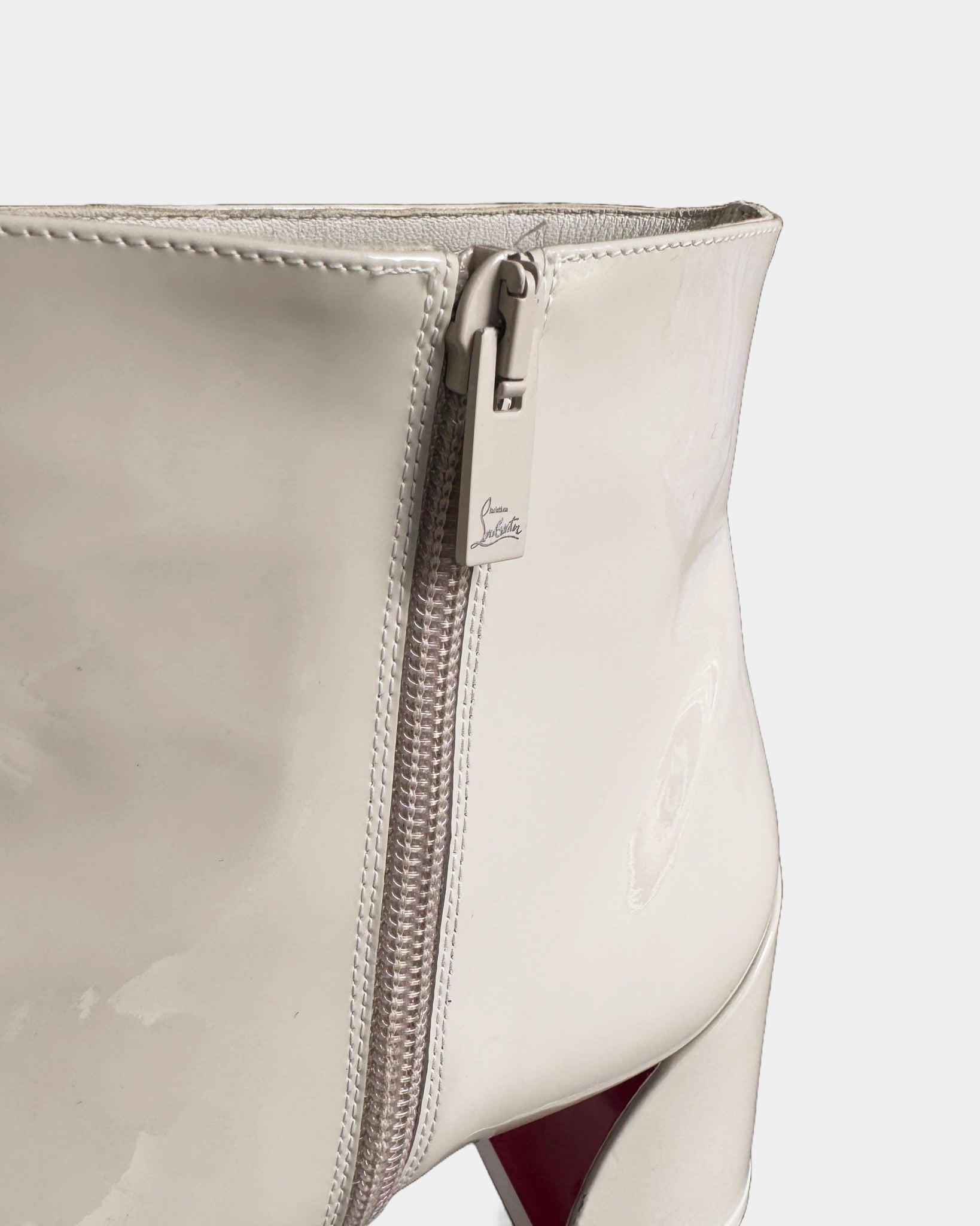 Bone Christian Louboutin Patent Leather Bootie, 40