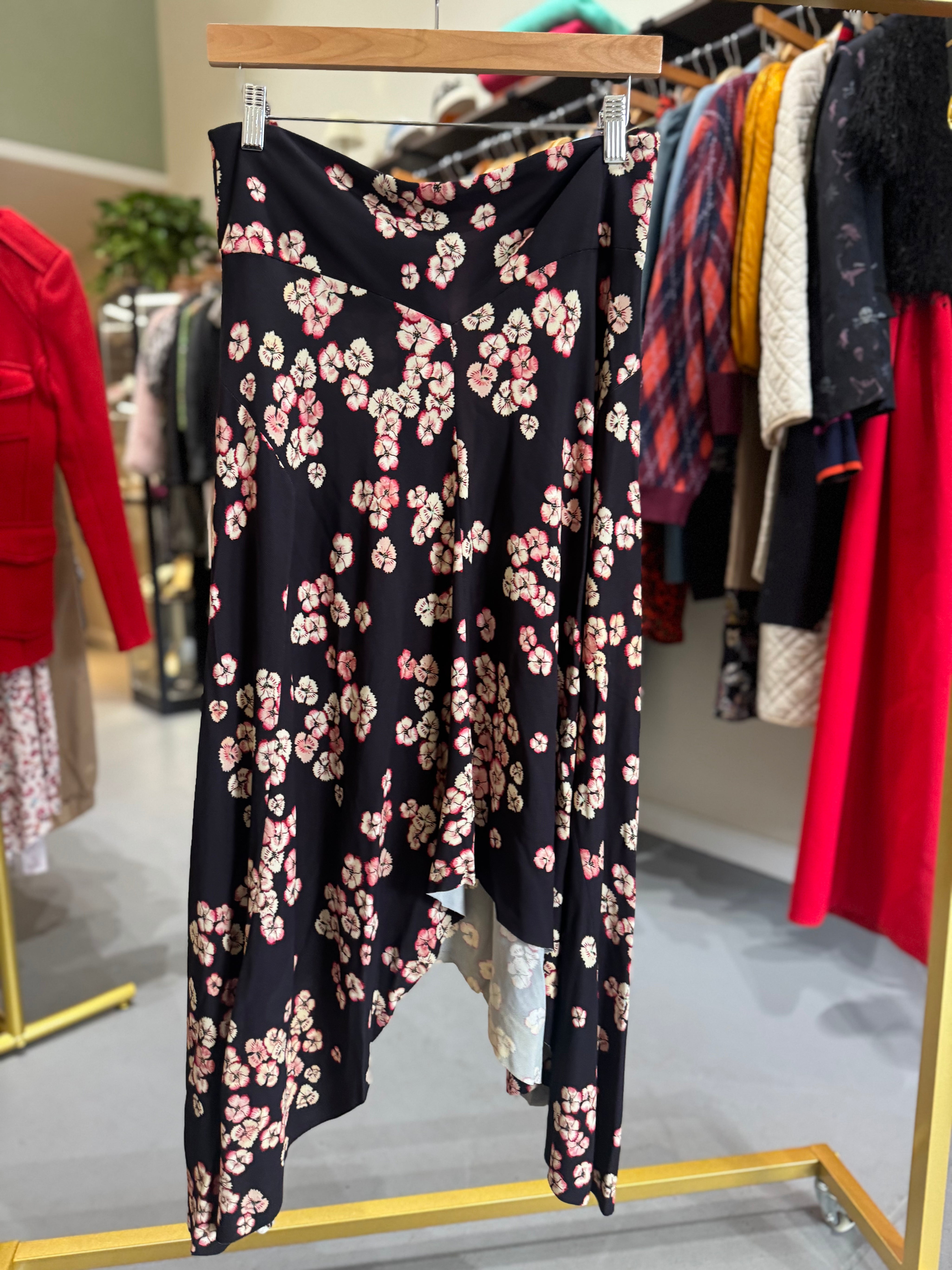 Isabel Marant Asymmetrical Floral Skirt sz M/L