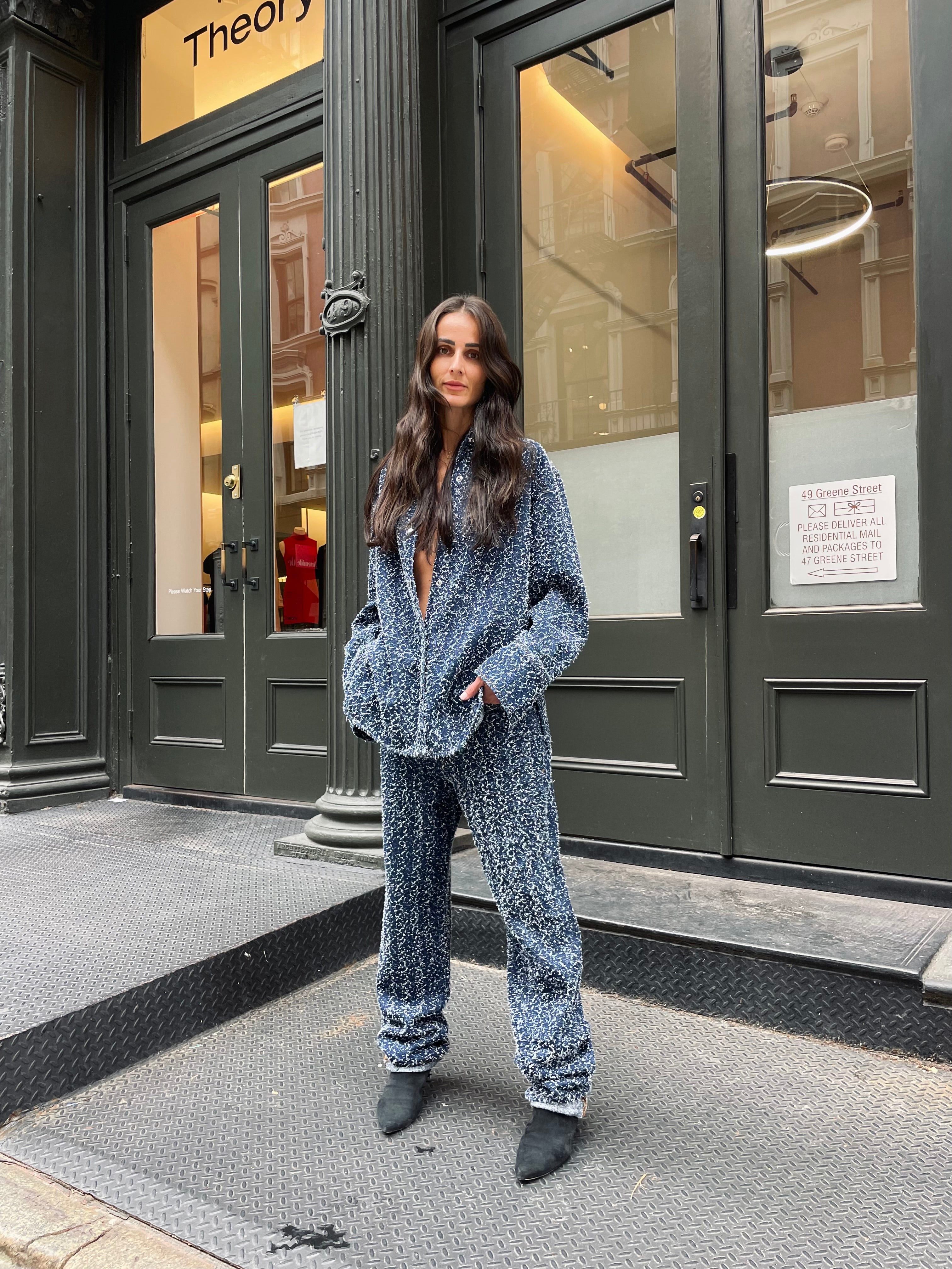 FRAME Denim oversized denim shirt sz L