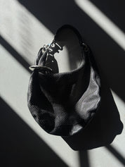 Jimmy Choo Black Hobo Handbag w/Studs and Large Cuff